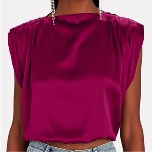 NWT The SEI draped silk top